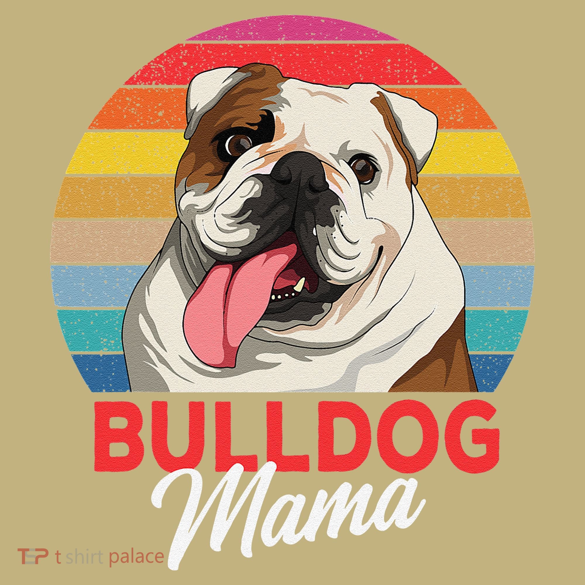 English Bulldog Mama Mom Womens Polo