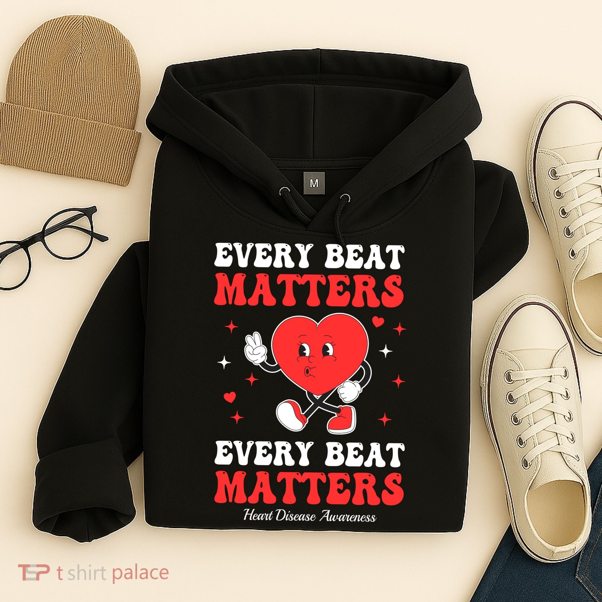 Every Beat Matters Heart Disease Awareness Hoodie