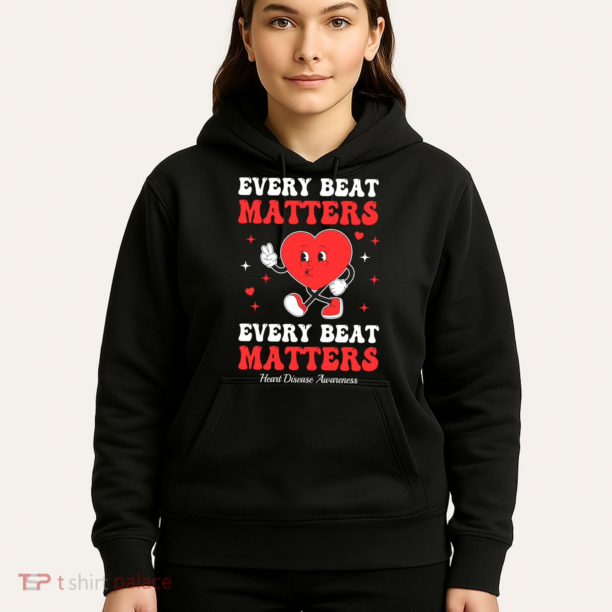 Every Beat Matters Heart Disease Awareness Hoodie