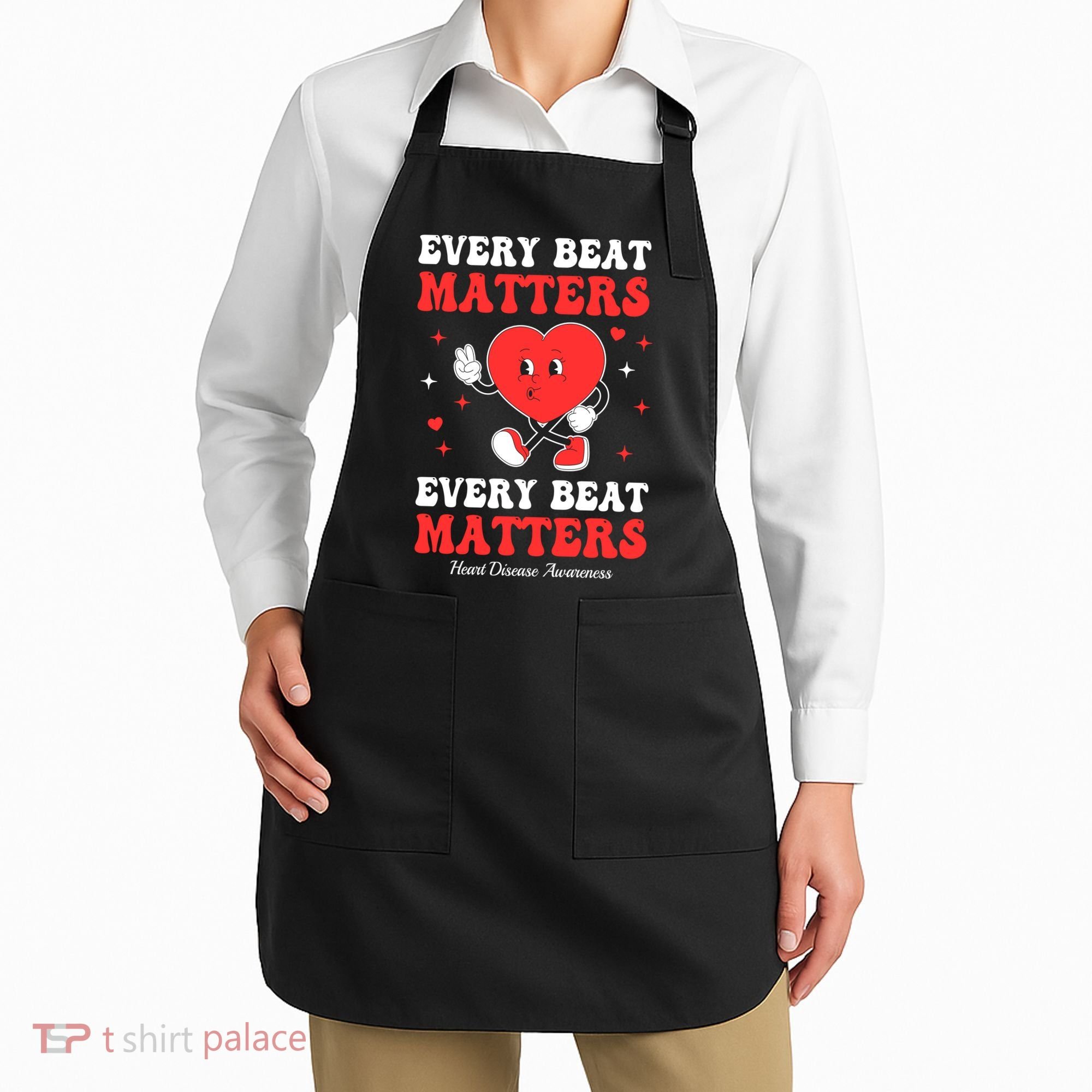Every Beat Matters Heart Disease Awareness Apron