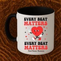 Every Beat Matters Heart Disease Awareness Coffee Mug thumb 2