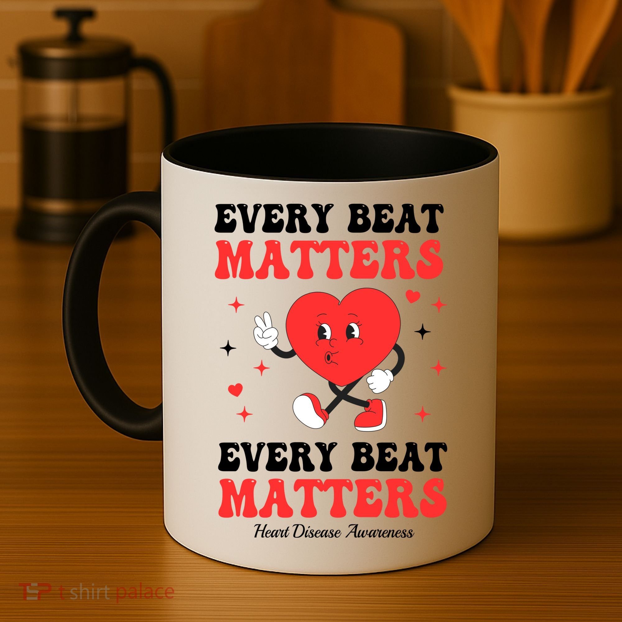 Every Beat Matters Heart Disease Awareness Coffee Mug
