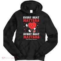 Every Beat Matters Heart Disease Awareness Tie Dye Hoodie thumb 0