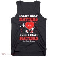 Every Beat Matters Heart Disease Awareness Tank Top thumb 0