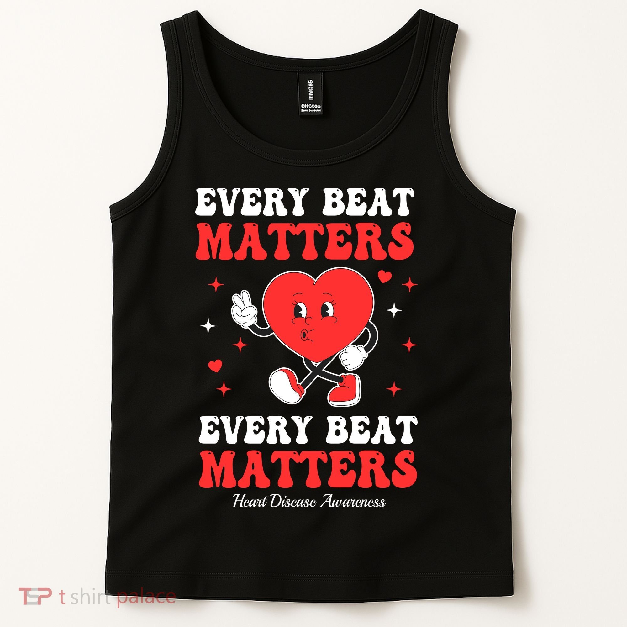 Every Beat Matters Heart Disease Awareness Tank Top