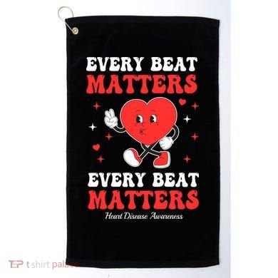 Every Beat Matters Heart Disease Awareness Golf Towel