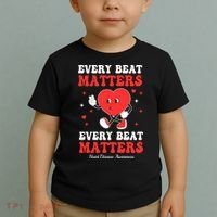 Every Beat Matters Heart Disease Awareness Toddler T-Shirt thumb 2
