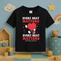 Every Beat Matters Heart Disease Awareness Toddler T-Shirt thumb 3