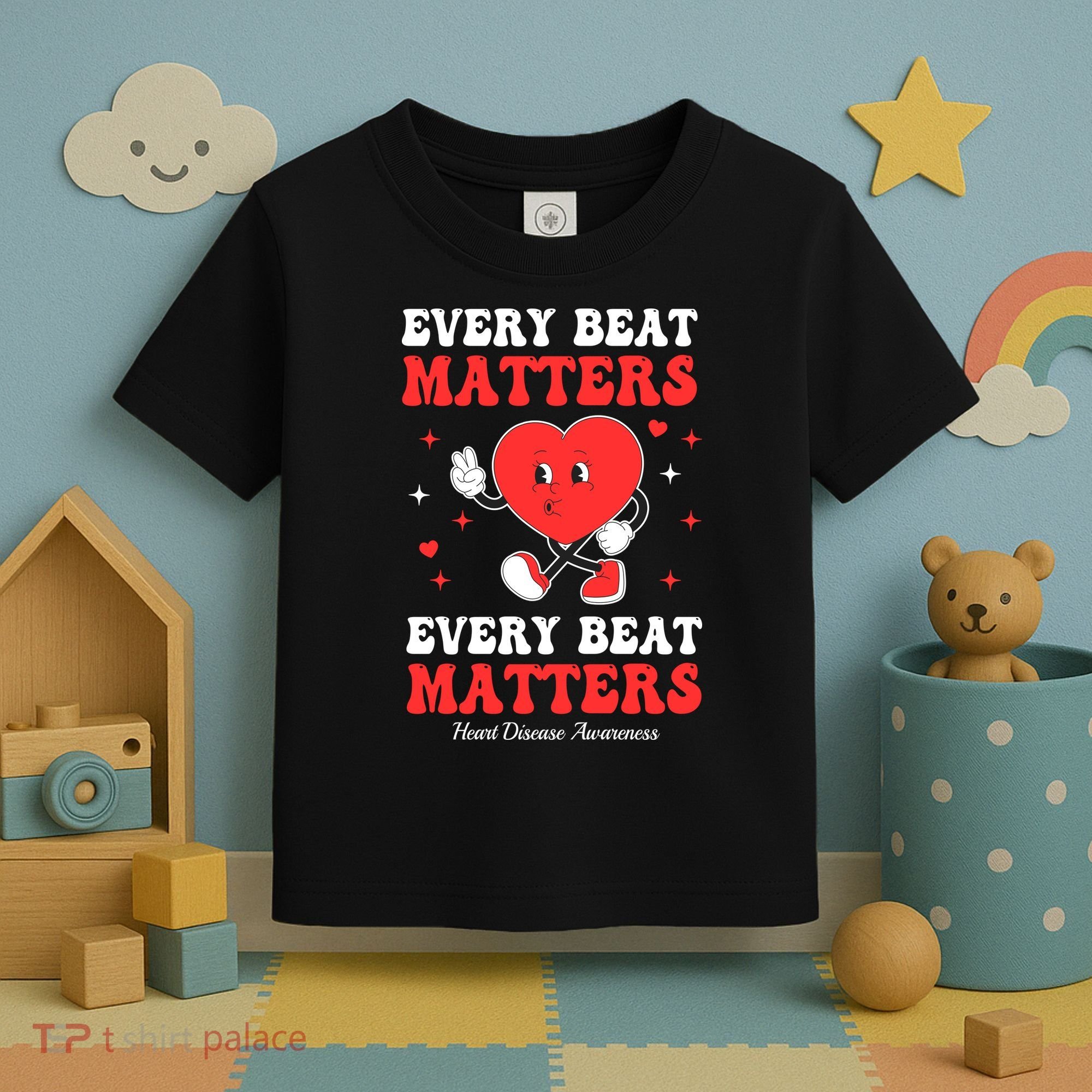 Every Beat Matters Heart Disease Awareness Toddler T-Shirt