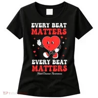 Every Beat Matters Heart Disease Awareness Women's T-Shirt thumb 0