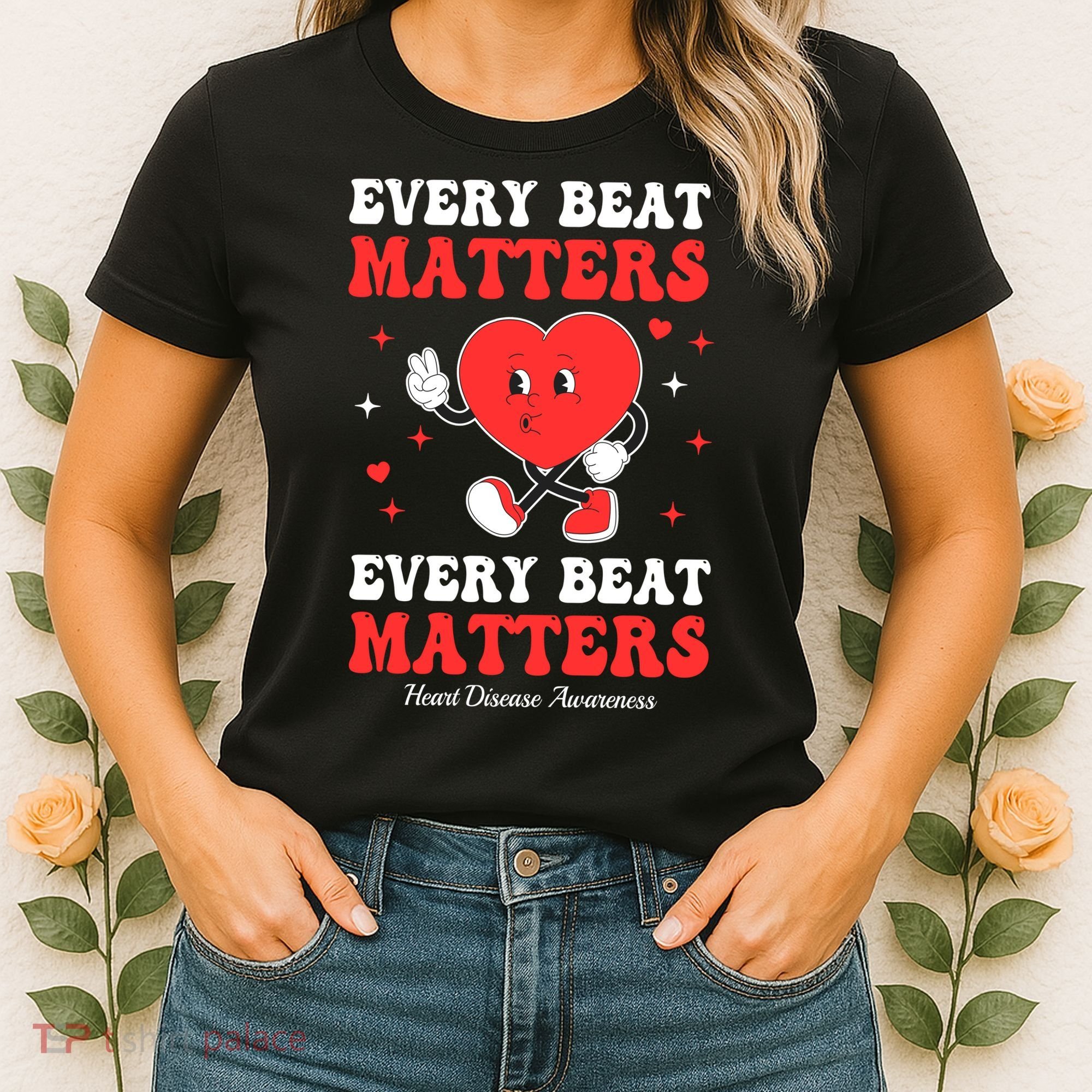 Every Beat Matters Heart Disease Awareness Women's T-Shirt