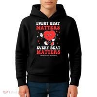 Every Beat Matters Heart Disease Awareness Kids Hoodie thumb 4