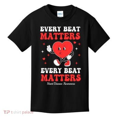 Every Beat Matters Heart Disease Awareness Kids T-Shirt