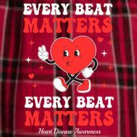 Every Beat Matters Heart Disease Awareness Men's Flannel Plaid Pajama Pants thumb 2