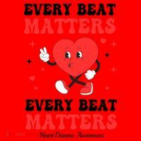 Every Beat Matters Heart Disease Awareness Santa Hat thumb 1