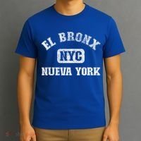 El Bronx Nueva York Nyc Gym Style Distressed Great Gift T-Shirt thumb 3