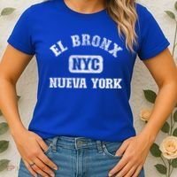 El Bronx Nueva York Nyc Gym Style Distressed Great Gift Women's T-Shirt thumb 2