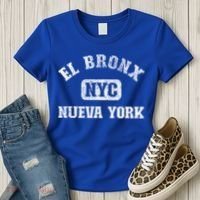 El Bronx Nueva York Nyc Gym Style Distressed Great Gift Women's T-Shirt thumb 3