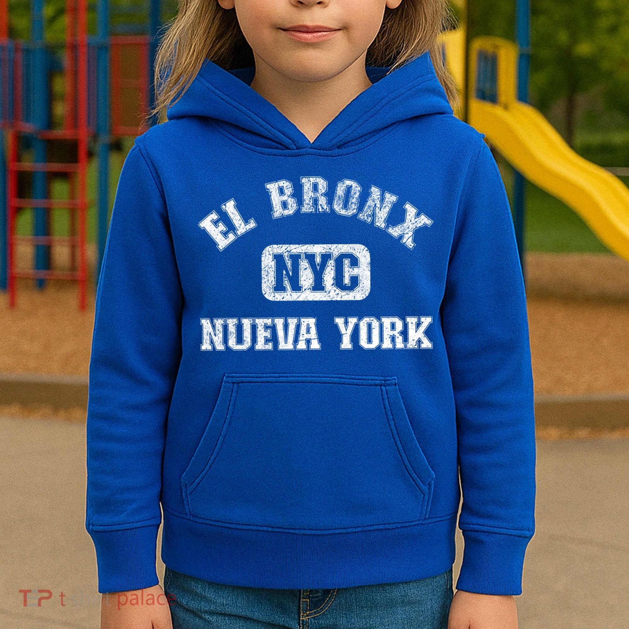 El Bronx Nueva York Nyc Gym Style Distressed Great Gift Kids Hoodie