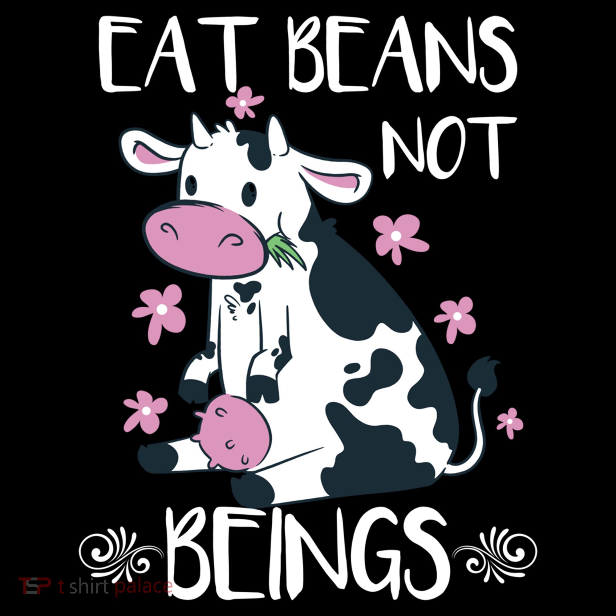 Eat Beans Not Beings Funny Cow Vegan Plant Based Gift Coffee Mug