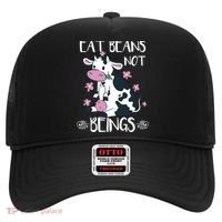 Eat Beans Not Beings Funny Cow Vegan Plant Based Gift Hat thumb 0