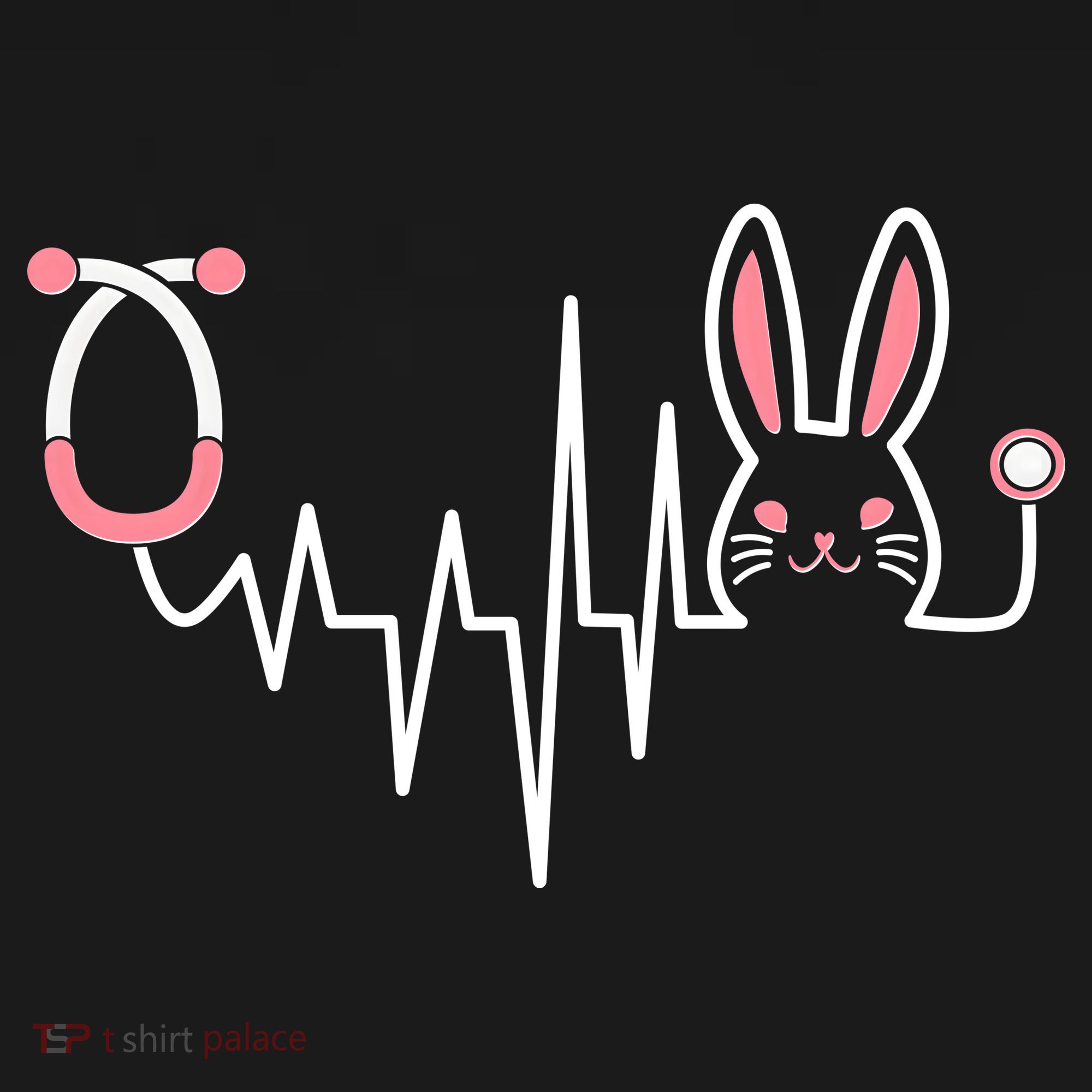 Easter Bunny Nurse Doctor Stethoscope Heartbeat Apron