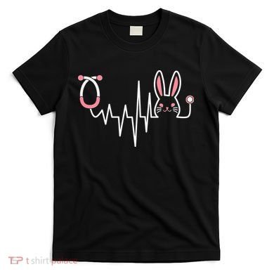 Easter Bunny Nurse Doctor Stethoscope Heartbeat T-Shirt