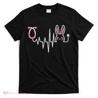 Easter Bunny Nurse Doctor Stethoscope Heartbeat T-Shirt thumb 0