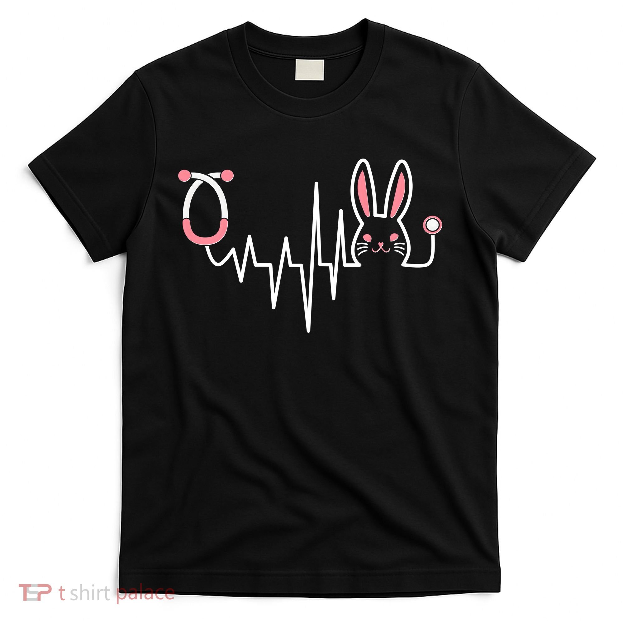 Easter Bunny Nurse Doctor Stethoscope Heartbeat T-Shirt