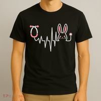 Easter Bunny Nurse Doctor Stethoscope Heartbeat T-Shirt thumb 3