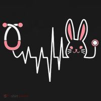 Easter Bunny Nurse Doctor Stethoscope Heartbeat T-Shirt thumb 7