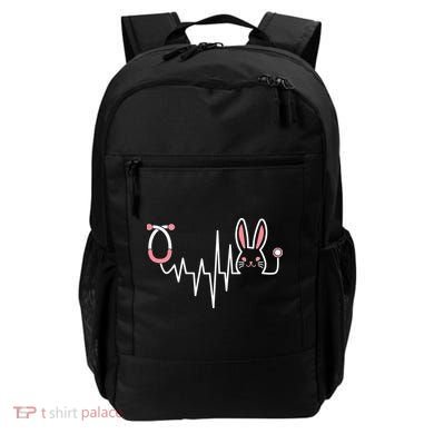 Easter Bunny Nurse Doctor Stethoscope Heartbeat Backpack