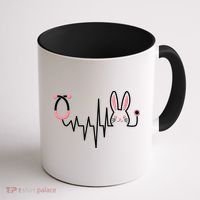 Easter Bunny Nurse Doctor Stethoscope Heartbeat Coffee Mug thumb 1