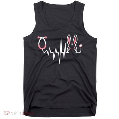 Easter Bunny Nurse Doctor Stethoscope Heartbeat Tank Top