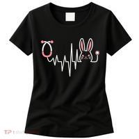 Easter Bunny Nurse Doctor Stethoscope Heartbeat Women's T-Shirt thumb 0