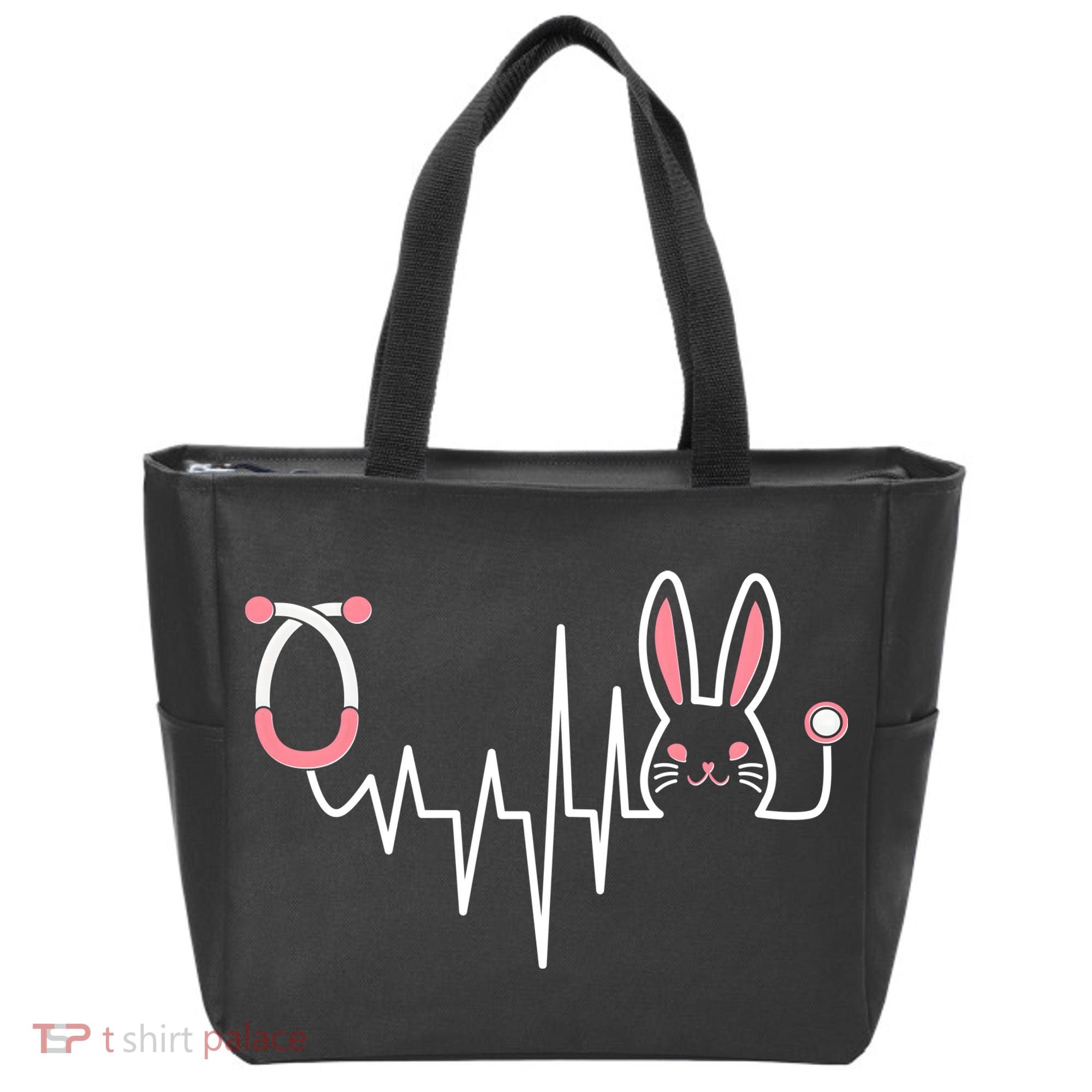 Easter Bunny Nurse Doctor Stethoscope Heartbeat Tote Bag