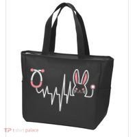 Easter Bunny Nurse Doctor Stethoscope Heartbeat Tote Bag thumb 3