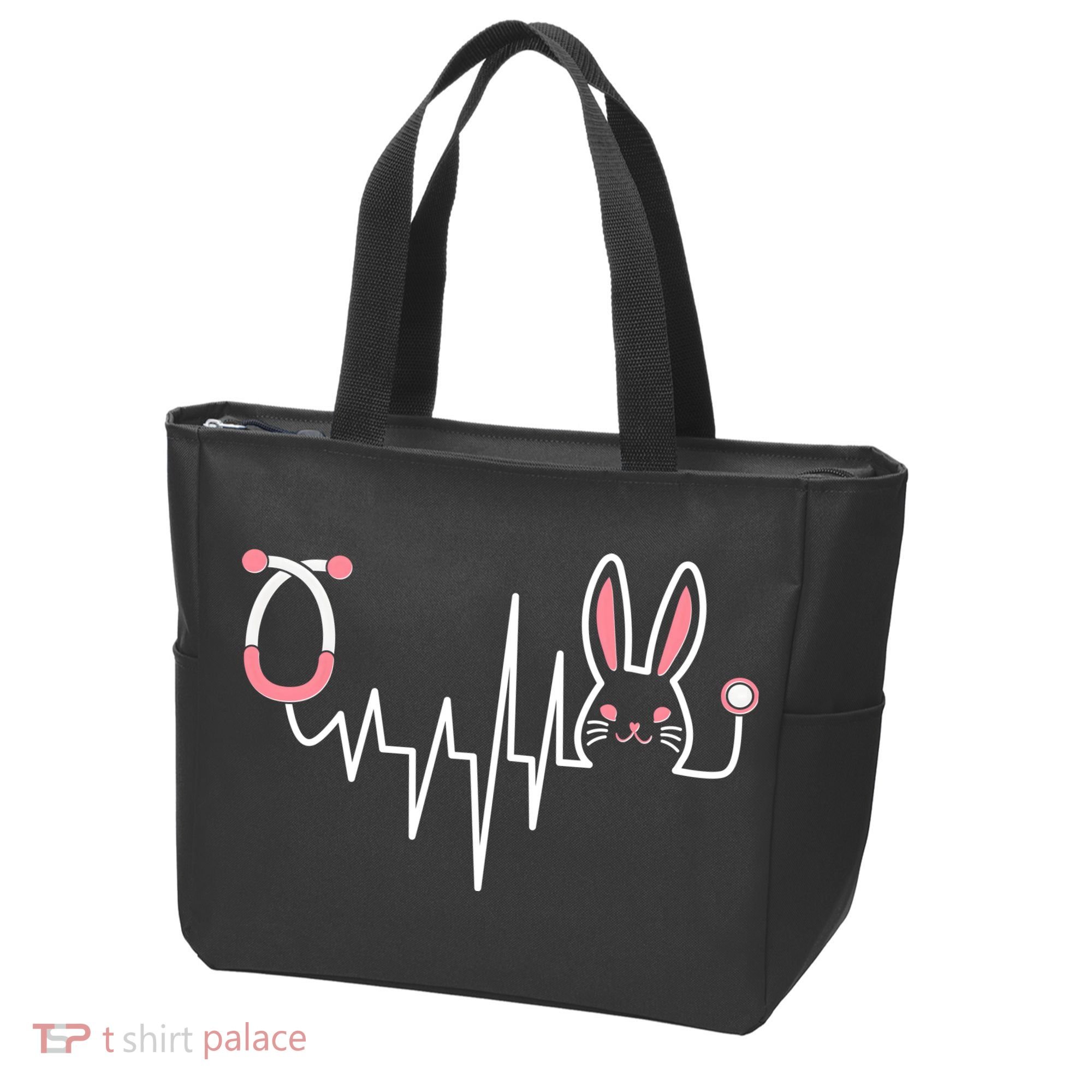 Easter Bunny Nurse Doctor Stethoscope Heartbeat Tote Bag