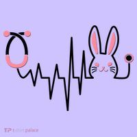 Easter Bunny Nurse Doctor Stethoscope Heartbeat Mousepad thumb 1