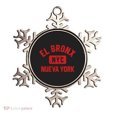 El Bronx Nueva York Nyc Gym Style Distressed Red Print Gift Ornament