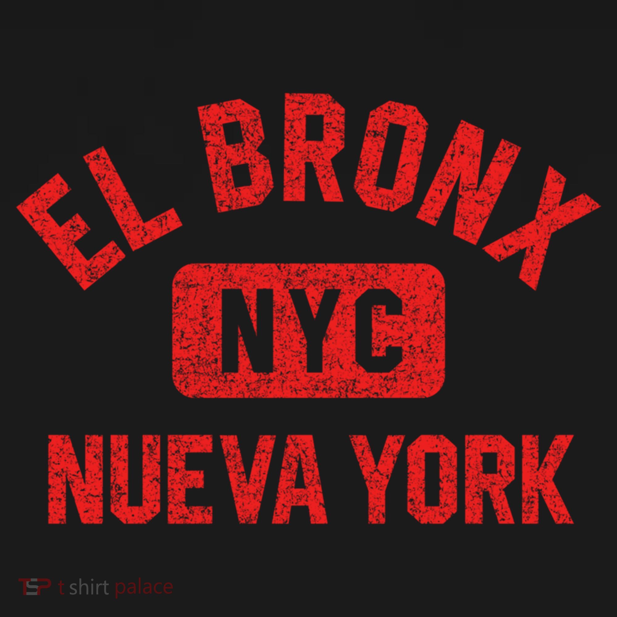 El Bronx Nueva York Nyc Gym Style Distressed Red Print Gift Ornament