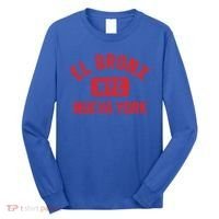 El Bronx Nueva York Nyc Gym Style Distressed Red Print Gift Long Sleeve Shirt thumb 0