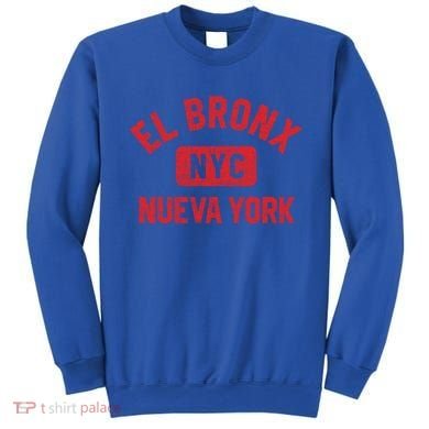 El Bronx Nueva York Nyc Gym Style Distressed Red Print Gift Sweatshirt