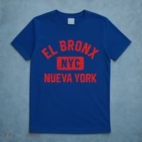 El Bronx Nueva York Nyc Gym Style Distressed Red Print Gift T-Shirt thumb 5