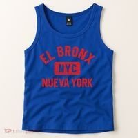El Bronx Nueva York Nyc Gym Style Distressed Red Print Gift Tank Top thumb 2