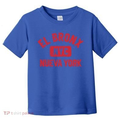 El Bronx Nueva York Nyc Gym Style Distressed Red Print Gift Toddler T-Shirt