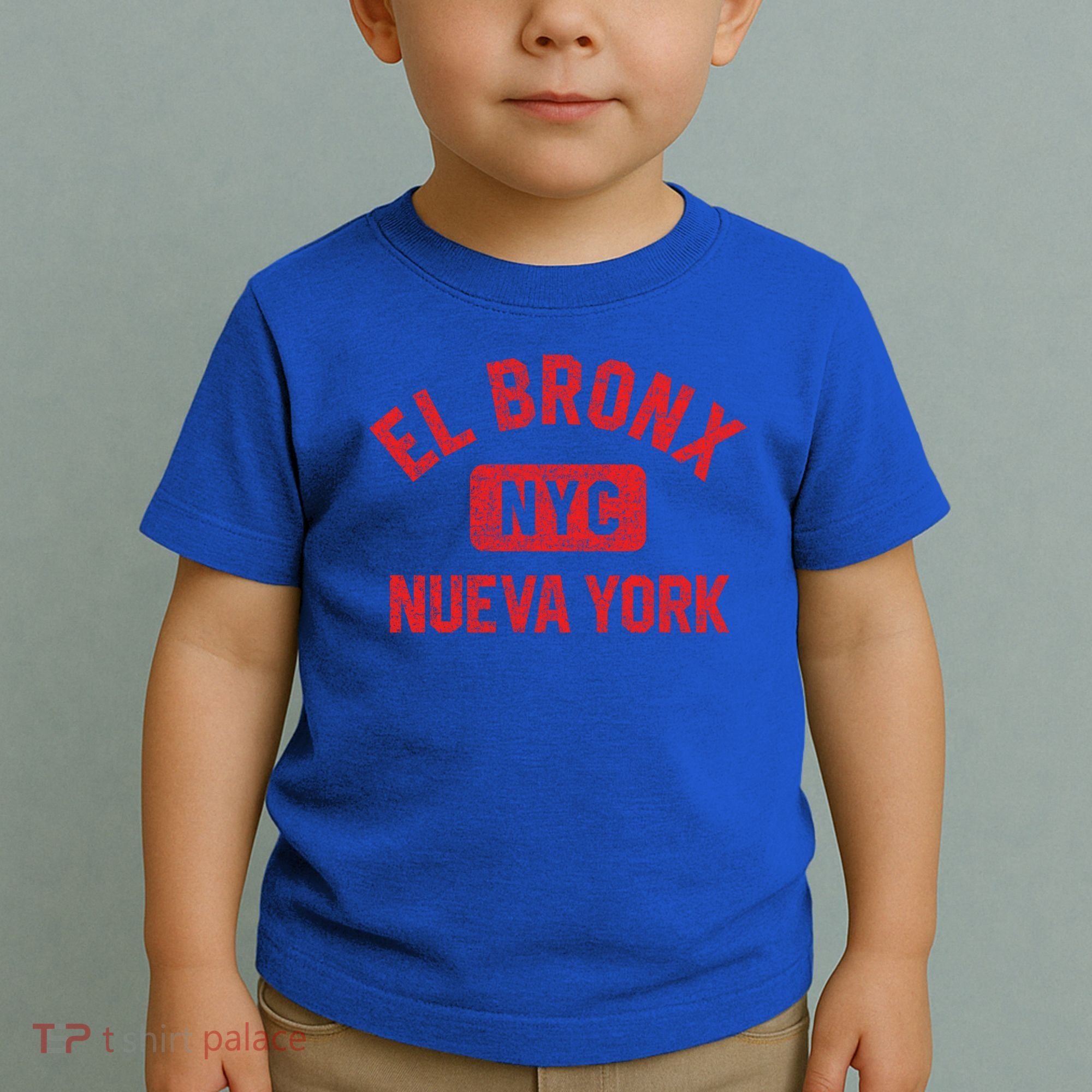 El Bronx Nueva York Nyc Gym Style Distressed Red Print Gift Toddler T-Shirt