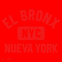 El Bronx Nueva York Nyc Gym Style Distressed Red Print Gift Santa Hat thumb 1