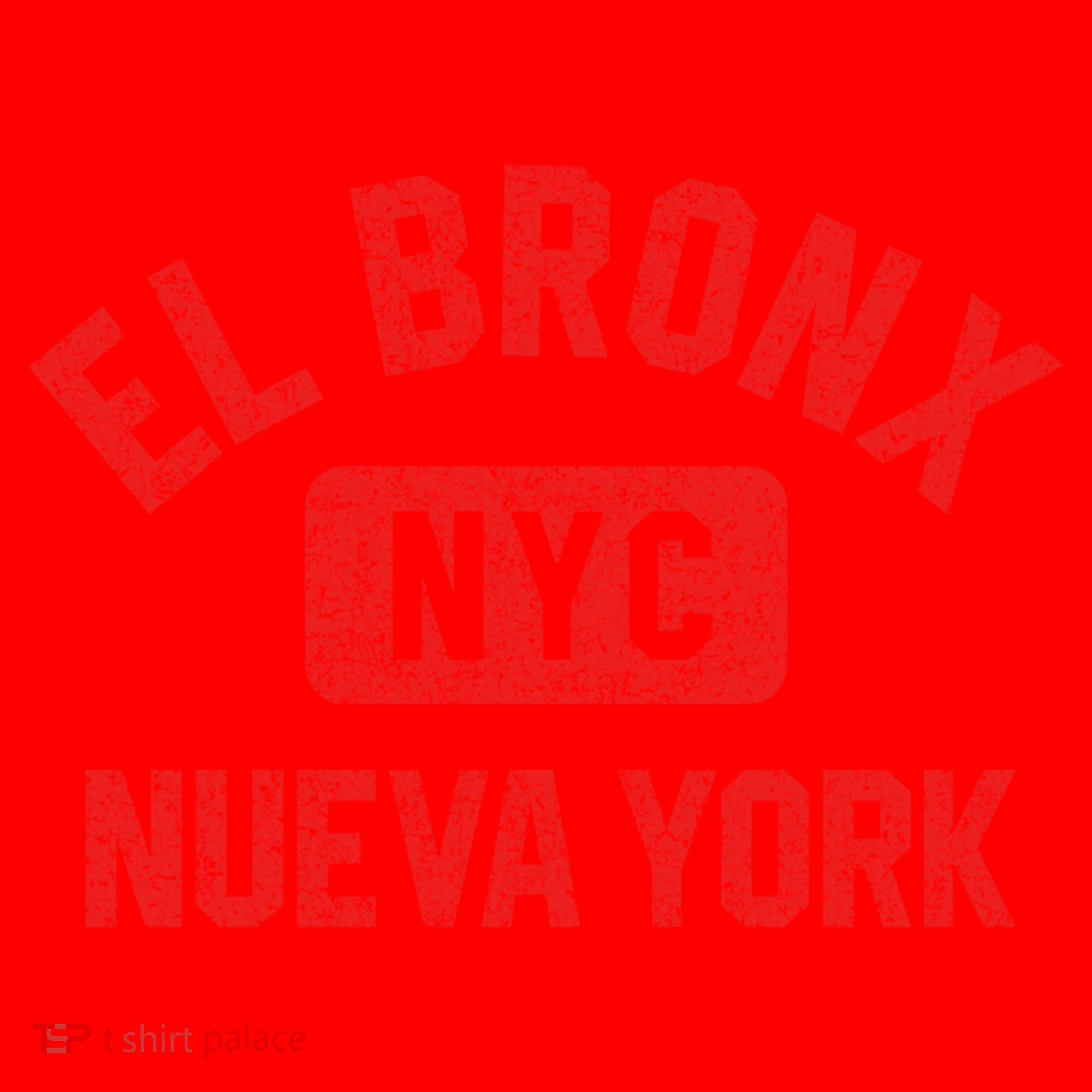 El Bronx Nueva York Nyc Gym Style Distressed Red Print Gift Santa Hat