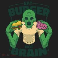 Eat Burger Not Brain Funny Zombie Women's Sweatshirt thumb 2